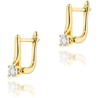 Inny producent Złote kolczyki K0065 Diament 2 x 0,03ct żółte złoto pr. 585 Inny producent Złote kolczyki K0065 Diament 2 x 0,03ct żółte złoto pr. 585