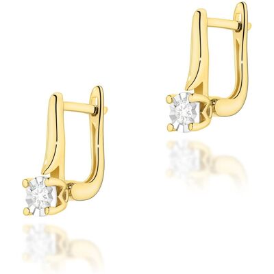 Inny producent Złote kolczyki K0065 Diament 2 x 0,08ct żółte złoto pr. 585 Inny producent Złote kolczyki K0065 Diament 2 x 0,08ct żółte złoto pr. 585