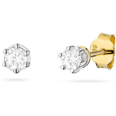 Inny producent Złote kolczyki K0068 Diament Laboratoryjny 2 x 0,15ct żółte złoto pr. 585 Inny producent Złote kolczyki K0068 Diament Laboratoryjny 2 x 0,15ct żółte złoto pr. 585