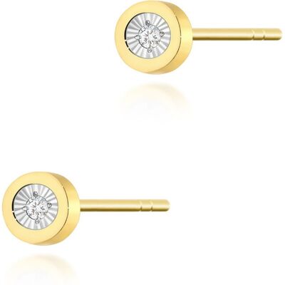Inny producent Złote kolczyki K0071 Diament 2 x 0,0145ct żółte złoto pr. 585 Inny producent Złote kolczyki K0071 Diament 2 x 0,0145ct żółte złoto pr. 585
