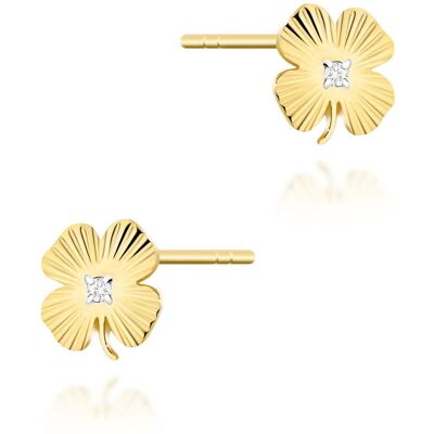 Inny producent Złote kolczyki K0073 Diament 2 x 0,005ct żółte złoto pr. 585 Inny producent Złote kolczyki K0073 Diament 2 x 0,005ct żółte złoto pr. 585