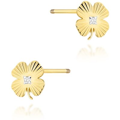 Inny producent Złote kolczyki K0073 Diament 2 x 0,005ct żółte złoto sztyft zakręcany pr. 585 Inny producent Złote kolczyki K0073 Diament 2 x 0,005ct żółte złoto sztyft zakręcany pr. 585