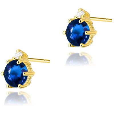 Inny producent Złote kolczyki K0076 Szafir 2 x 0,50ct żółte złoto pr. 585 Inny producent Złote kolczyki K0076 Szafir 2 x 0,50ct żółte złoto pr. 585