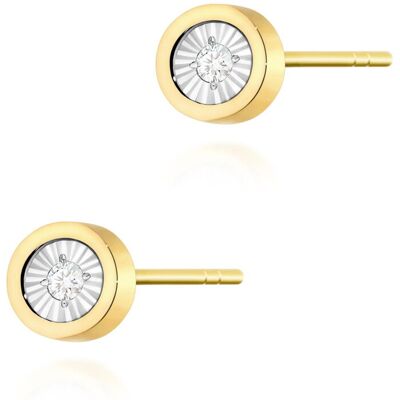 Inny producent Złote kolczyki K0081 Diament 2 x 0,08ct żółte złoto pr. 585 Inny producent Złote kolczyki K0081 Diament 2 x 0,08ct żółte złoto pr. 585
