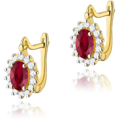 Inny producent Złote kolczyki K0182 Rubin 2 x 0,60ct żółte złoto pr. 585 Inny producent Złote kolczyki K0182 Rubin 2 x 0,60ct żółte złoto pr. 585