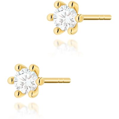 Inny producent Złote kolczyki K0222 Diament 2 x 0,15ct żółte złoto pr. 585 Inny producent Złote kolczyki K0222 Diament 2 x 0,15ct żółte złoto pr. 585