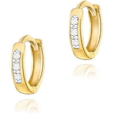 Inny producent Złote kolczyki K0235 z diamentami żółte złoto pr. 585 Inny producent Złote kolczyki K0235 z diamentami żółte złoto pr. 585