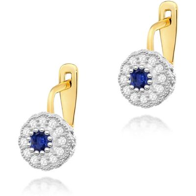 Inny producent Złote kolczyki K0284 Szafir 2 x 0,15ct żółte złoto pr. 585 Inny producent Złote kolczyki K0284 Szafir 2 x 0,15ct żółte złoto pr. 585