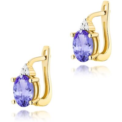 Inny producent Złote kolczyki K0308 Tanzanit 2 x 0,70ct żółte złoto pr. 585 Inny producent Złote kolczyki K0308 Tanzanit 2 x 0,70ct żółte złoto pr. 585