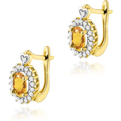 Inny producent Złote kolczyki K0312 Cytryn 2 x 0,60ct żółte złoto pr. 585 Inny producent Złote kolczyki K0312 Cytryn 2 x 0,60ct żółte złoto pr. 585