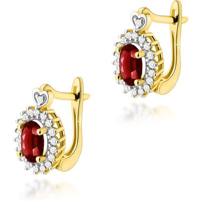 Inny producent Złote kolczyki K0312 Granat 2 x 0,50ct żółte złoto pr. 585 Inny producent Złote kolczyki K0312 Granat 2 x 0,50ct żółte złoto pr. 585