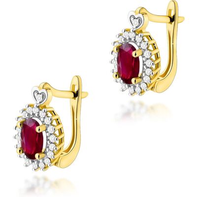 Inny producent Złote kolczyki K0312 Rubin 2 x 0,60ct żółte złoto pr. 585 Inny producent Złote kolczyki K0312 Rubin 2 x 0,60ct żółte złoto pr. 585