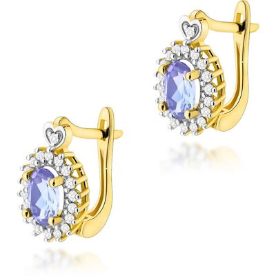 Inny producent Złote kolczyki K0312 Tanzanit 2 x 0,40ct żółte złoto pr. 585 Inny producent Złote kolczyki K0312 Tanzanit 2 x 0,40ct żółte złoto pr. 585