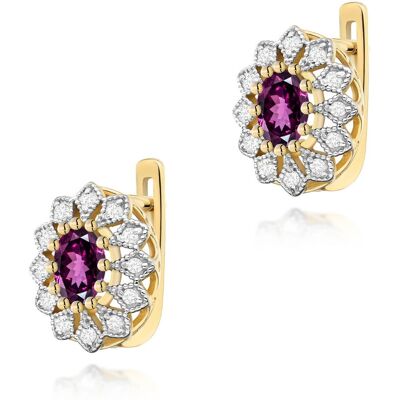 Inny producent Złote kolczyki K0354 Rodolit 2 x 0,50ct żółte złoto pr. 585 Inny producent Złote kolczyki K0354 Rodolit 2 x 0,50ct żółte złoto pr. 585