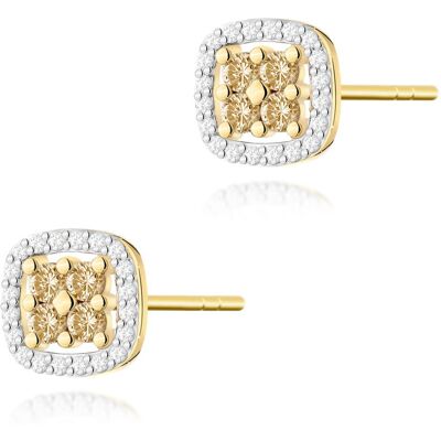 Inny producent Złote kolczyki K0441 z diamentami żółte złoto pr. 585 Inny producent Złote kolczyki K0441 z diamentami żółte złoto pr. 585