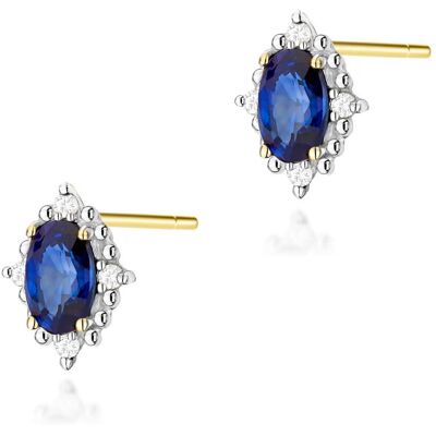 Inny producent Złote kolczyki K0512 Szafir 2 x 0,30ct żółte złoto pr. 585 Inny producent Złote kolczyki K0512 Szafir 2 x 0,30ct żółte złoto pr. 585
