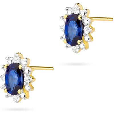 Inny producent Złote kolczyki K0513 Szafir 2 x 0,30ct żółte złoto pr. 585 Inny producent Złote kolczyki K0513 Szafir 2 x 0,30ct żółte złoto pr. 585