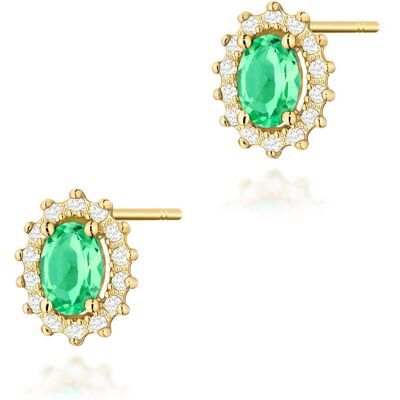 Inny producent Złote kolczyki K0514 Szmaragd 2 x 0,40ct żółte złoto pr. 585 Inny producent Złote kolczyki K0514 Szmaragd 2 x 0,40ct żółte złoto pr. 585