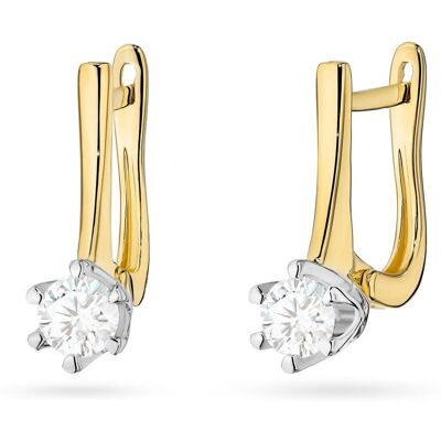 Inny producent Złote kolczyki K0520 Diament Laboratoryjny 2 x 0,30ct żółte złoto pr. 585 Inny producent Złote kolczyki K0520 Diament Laboratoryjny 2 x 0,30ct żółte złoto pr. 585