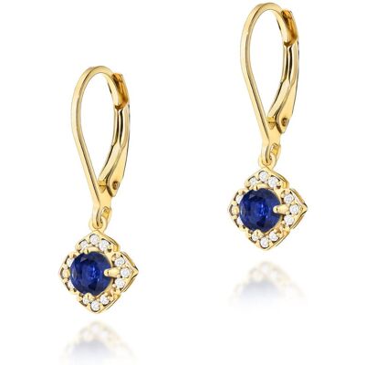 Inny producent Złote kolczyki K0571 Szafir 2 x 0,30ct żółte złoto pr. 585 Inny producent Złote kolczyki K0571 Szafir 2 x 0,30ct żółte złoto pr. 585