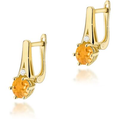 Inny producent Złote kolczyki K0572 Cytryn 2 x 0,50ct żółte złoto pr. 585 Inny producent Złote kolczyki K0572 Cytryn 2 x 0,50ct żółte złoto pr. 585