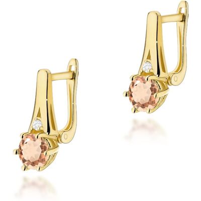 Inny producent Złote kolczyki K0572 Morganit 2 x 0,40ct żółte złoto pr. 585 Inny producent Złote kolczyki K0572 Morganit 2 x 0,40ct żółte złoto pr. 585
