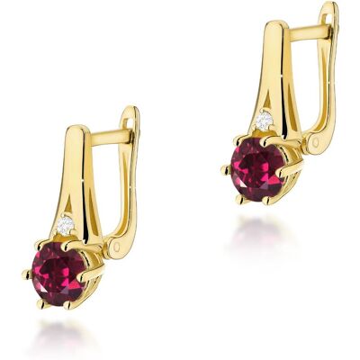 Inny producent Złote kolczyki K0572 Rodolit 2 x 0,60ct żółte złoto pr. 585 Inny producent Złote kolczyki K0572 Rodolit 2 x 0,60ct żółte złoto pr. 585