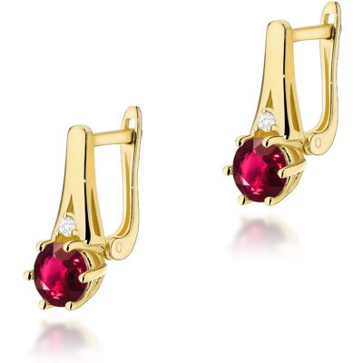 Inny producent Złote kolczyki K0572 Rubin 2 x 0,60ct żółte złoto pr. 585 Inny producent Złote kolczyki K0572 Rubin 2 x 0,60ct żółte złoto pr. 585