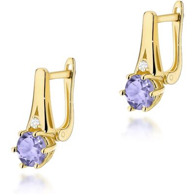 Inny producent Złote kolczyki K0572 Tanzanit 2 x 0,50ct żółte złoto pr. 585 Inny producent Złote kolczyki K0572 Tanzanit 2 x 0,50ct żółte złoto pr. 585