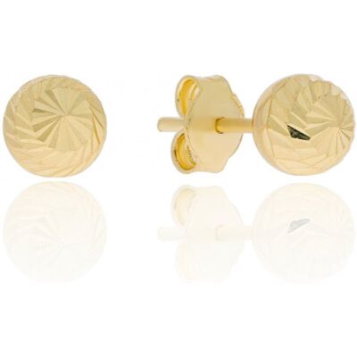 Inny producent Złote kolczyki kulki grawerowane 6 mm sztyfty pr. 585 Inny producent Złote kolczyki kulki grawerowane 6 mm sztyfty pr. 585