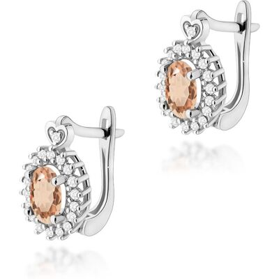 Inny producent Złote kolczyki Morganit 2 x 0,40ct białe złoto pr. 585 Inny producent Złote kolczyki Morganit 2 x 0,40ct białe złoto pr. 585
