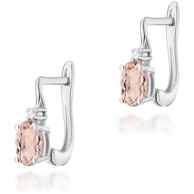 Inny producent Złote kolczyki Morganit 2 x 0,40ct białe złoto pr. 585 Inny producent Złote kolczyki Morganit 2 x 0,40ct białe złoto pr. 585