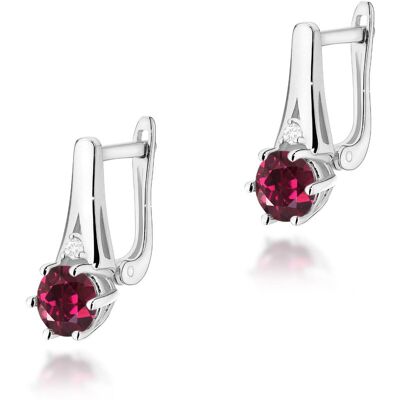 Inny producent Złote kolczyki Rodolit 2 x 0,60ct białe złoto pr. 585 Inny producent Złote kolczyki Rodolit 2 x 0,60ct białe złoto pr. 585