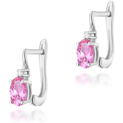 Inny producent Złote kolczyki Różowy Topaz 2 x 0,50ct białe złoto pr. 585 Inny producent Złote kolczyki Różowy Topaz 2 x 0,50ct białe złoto pr. 585