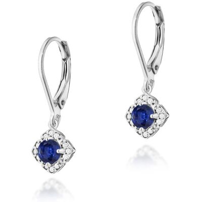 Inny producent Złote kolczyki Szafir 2 x 0,30ct białe złoto pr. 585 Inny producent Złote kolczyki Szafir 2 x 0,30ct białe złoto pr. 585