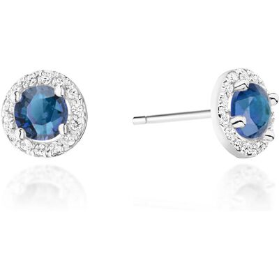 Inny producent Złote kolczyki Szafir 2 x 0,50ct białe złoto pr. 585 Inny producent Złote kolczyki Szafir 2 x 0,50ct białe złoto pr. 585