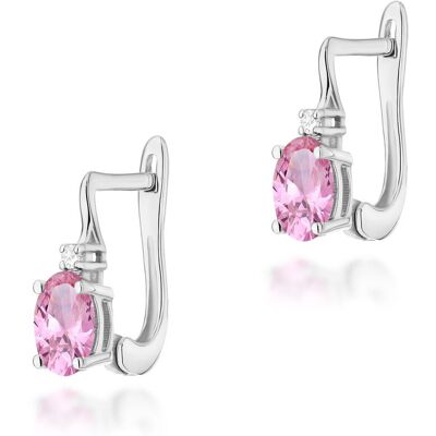 Inny producent Złote kolczyki Szafir Różowy 2 x 0,45ct białe złoto pr. 585 Inny producent Złote kolczyki Szafir Różowy 2 x 0,45ct białe złoto pr. 585