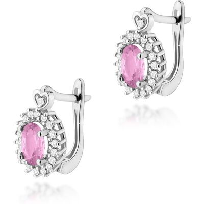 Inny producent Złote kolczyki Szafir Różowy 2 x 0,45ct białe złoto pr. 585 Inny producent Złote kolczyki Szafir Różowy 2 x 0,45ct białe złoto pr. 585