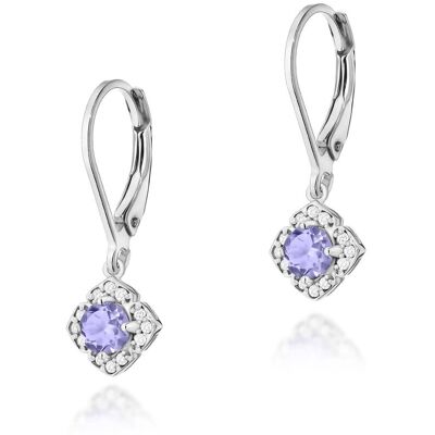 Inny producent Złote kolczyki Tanzanit 2 x 0,35ct białe złoto pr. 585 Inny producent Złote kolczyki Tanzanit 2 x 0,35ct białe złoto pr. 585