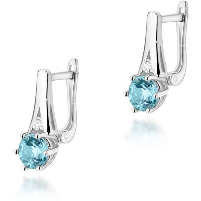 Inny producent Złote kolczyki Topaz 2 x 0,50ct białe złoto pr. 585 Inny producent Złote kolczyki Topaz 2 x 0,50ct białe złoto pr. 585
