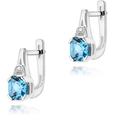 Inny producent Złote kolczyki Topaz 2 x 1,10ct białe złoto pr. 585 Inny producent Złote kolczyki Topaz 2 x 1,10ct białe złoto pr. 585