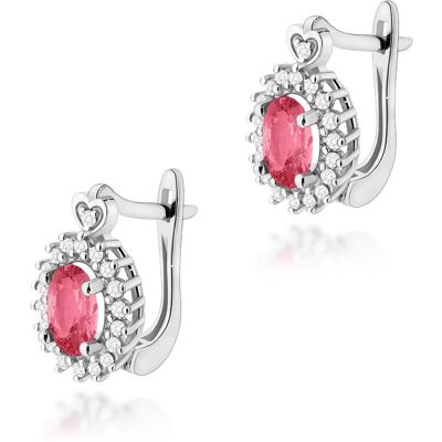 Inny producent Złote kolczyki Topaz Różowy 2 x 0,50ct białe złoto pr. 585 Inny producent Złote kolczyki Topaz Różowy 2 x 0,50ct białe złoto pr. 585