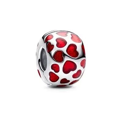 Charms Pandora Klips 793679c01 Czerwone Serca Charms Pandora Klips 793679c01 Czerwone Serca