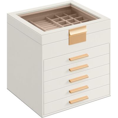 songmics Organizer Na Biżuterię Szkatułka Na Biżuterię 6 Poziomów Jbc176w01 songmics Organizer Na Biżuterię Szkatułka Na Biżuterię 6 Poziomów Jbc176w01