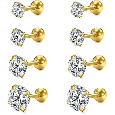 Inny producent Piercing 8 Sztuk Stal Nierdzewna Złote Helix Tragus Koncha Mysz Inny producent Piercing 8 Sztuk Stal Nierdzewna Złote Helix Tragus Koncha Mysz