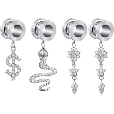 Inny producent Piercing Do Uszu 16 Mm Stalowe Rozpychacze Kwiat Zawieszka Inny producent Piercing Do Uszu 16 Mm Stalowe Rozpychacze Kwiat Zawieszka