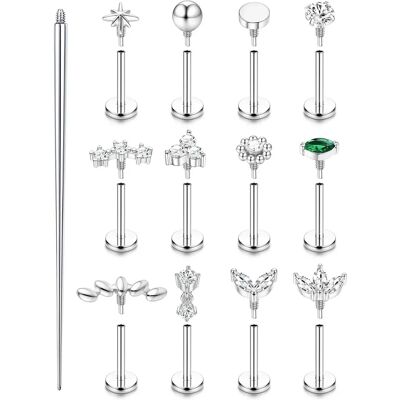 Pozostałe Piercing Tragus Helix 16g 18g Hipoalergiczna Stal Złota Srebrna 6mm Pozostałe Piercing Tragus Helix 16g 18g Hipoalergiczna Stal Złota Srebrna 6mm