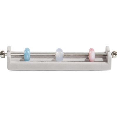 Stackers Szary Aksamitny Amulet Organizer Biżuterii Minimalistyczny Stackers Szary Aksamitny Amulet Organizer Biżuterii Minimalistyczny