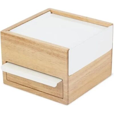 Szkatułka Umbra Mini Stowit, Beżowo-Biała, 16,7x15,2x10,9 Cm Szkatułka Umbra Mini Stowit, Beżowo-Biała, 16,7x15,2x10,9 Cm