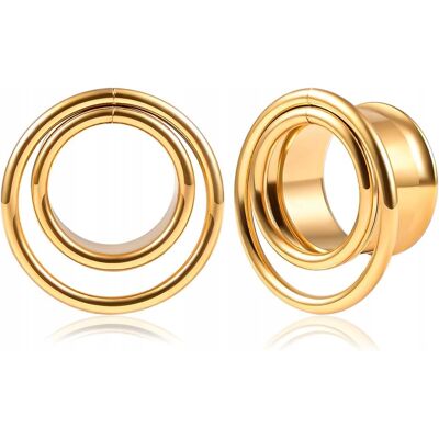 Inny producent Tunele 10mm Złote Metalowe Rozpychacze Stalowe Do Ciała Plugi Inny producent Tunele 10mm Złote Metalowe Rozpychacze Stalowe Do Ciała Plugi